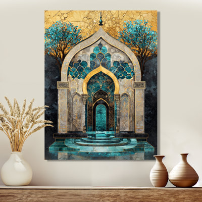 «Golden Journey Of Sandstone Arches III», impression sur métal
