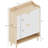 31.5 Inch Entryway Shoe Organizer With 2 Flip Drawers, Nordic Aesthetic, Solid Wood Legs, Design Inspired Freestanding Rack Cabinet Doors, White And Natural Combination