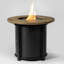Table de feu ronde de 30 pouces avec propane, plateau de table, allumeur électronique, chaleur de 40000 BTU, avec housse de pluie et valve d'arrêt automatique d'extérieur Lava Rocks,