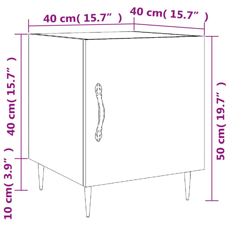 Mehrtens Bedside Table, Concrete Grey