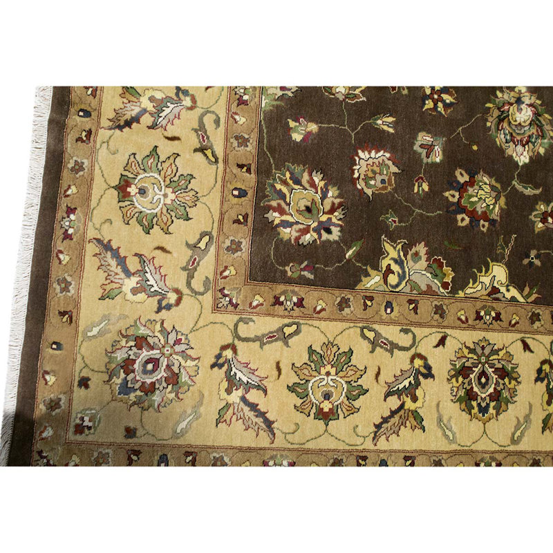 Wool Oriental Area Rug in Gold