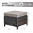 Abbey Outdoor Durable Wicker Ottomans With Olefin Cushions Durable & Weather-Resistant For Patios-2145827801-2145827800