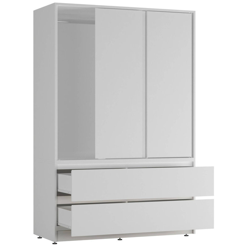 Manufactured Wood Wardrobe, White