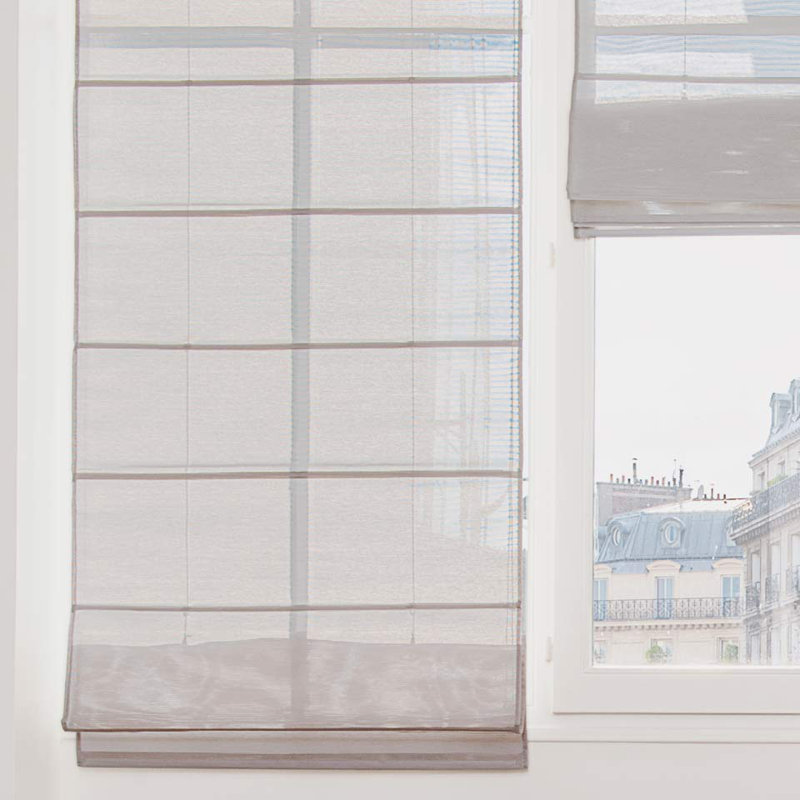 Sheer Roman Shade, Light Grey, 150cm W x 220cm L
