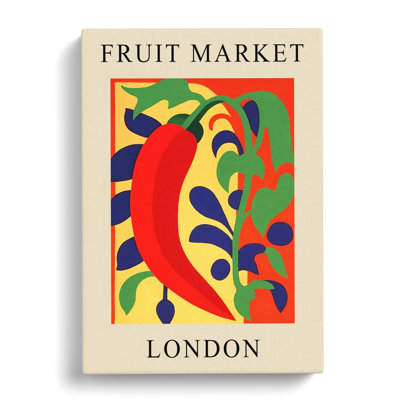 XMKTMKT-408 London Fruit Market Exhibition Red Chili Pepper - Wrapped Canvas Print