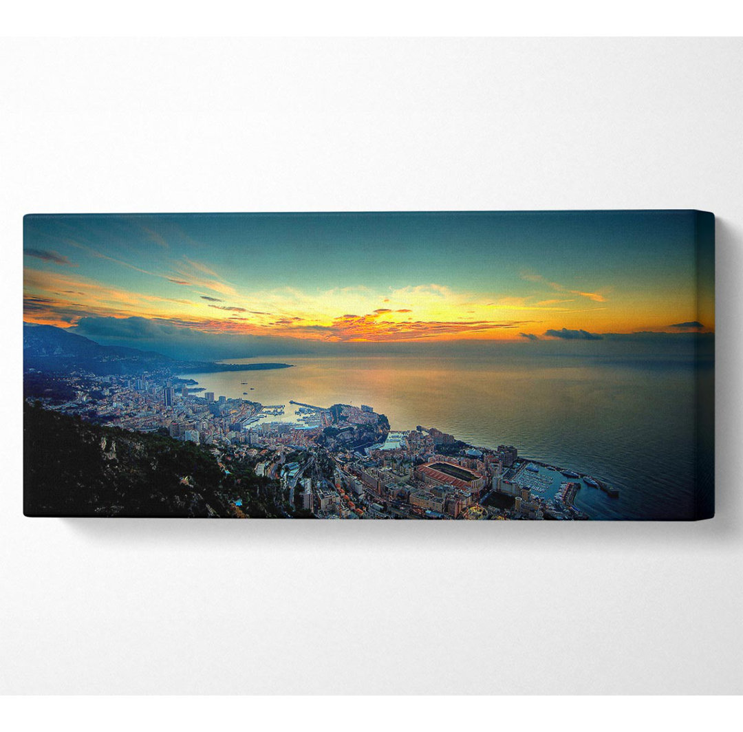 Monaco Luftaufnahme Panoramaleinwand