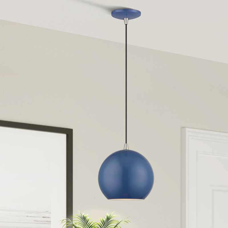 Luminaire suspendu Cavill, Bleu océan