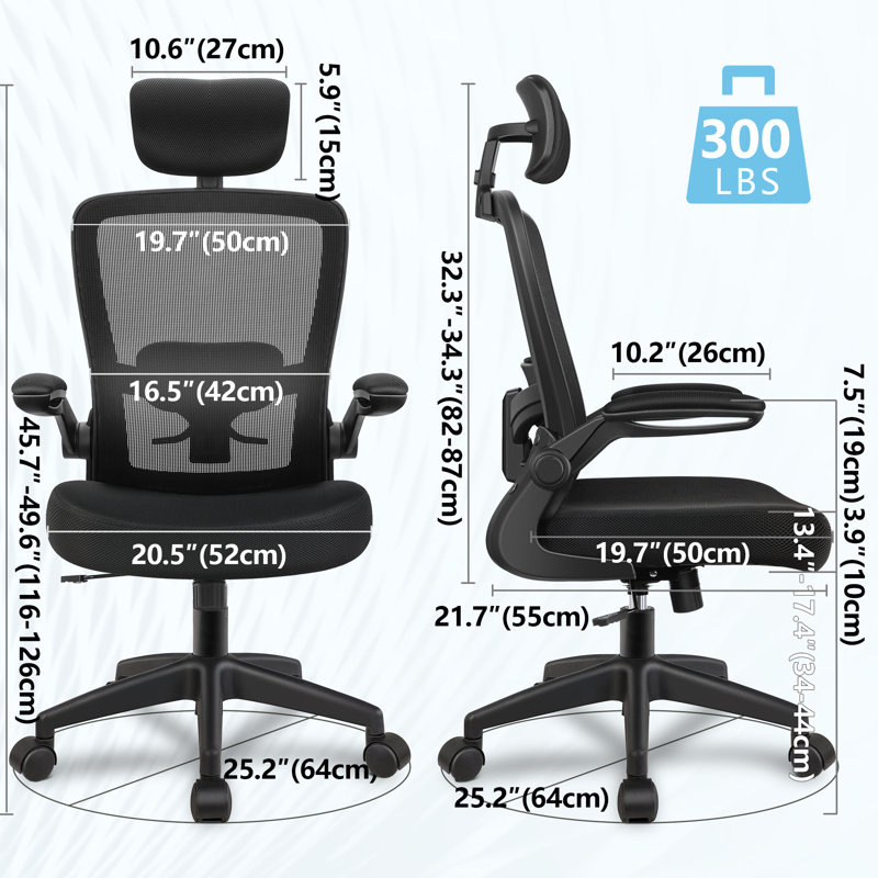 Fauteuil ergonomique avec appui-tête et coussin lombaire, Noir, noir, noir, noir, Noir, noir, noir, noir