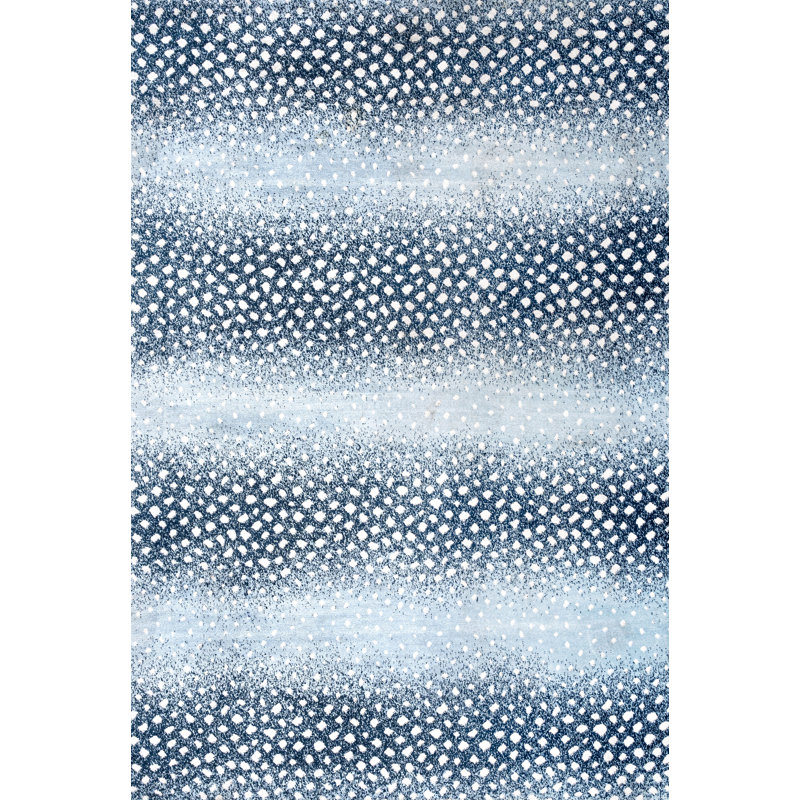Tapis bleu / crème Lindhaus, Rectangulaire 3 pi x 5 pi
