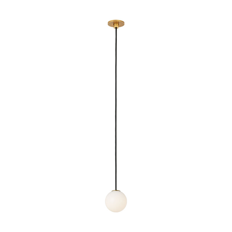Orbet 1 - Light LED Pendant, Hand Rubbed Antique Brass