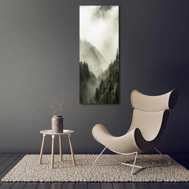 Fog Over The Forest - Wrapped Canvas Print