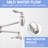Kitchen Pot Filler Faucet, Wall Mount Commercial, Brushed Nickel Finish, Brass Construction, Double Joint Swing Arms, Style A, Contemporary Style, Safe And Secure, 360 Spout Turn Filler, Commercial-339393428