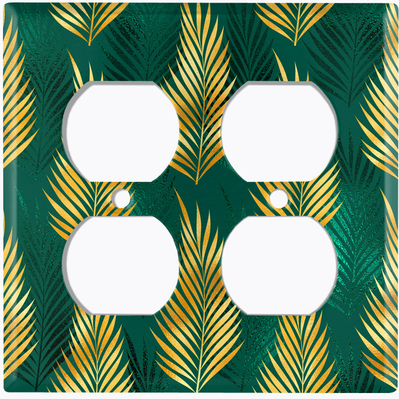 Patterned 2 - Gang Toggle Light Switch Standard Wall Plate