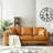 85" Faux Leather Square Arm Sofa-601280422
