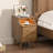 Narrow Bedside Table, Solid Wood Bedside Table With 2 Drawers, Medieval Modern Bedside Table, Small Bedside Table With Open Storage Rack In The Bedroom-979074646-974366963