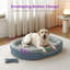 Lit orthopédique pour chien avec mousse à mémoire de forme et canapé avec traversin, housse lavable à la machine, lit pour chien confortable-1184581438-1184581439