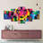 " Abstract Lion Face Multi Piece Canvas Print " 5 - Pieces-93060697