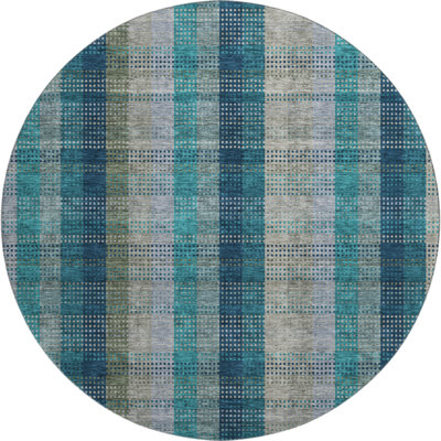 Premium Machine Washable Prisco Teal Rug