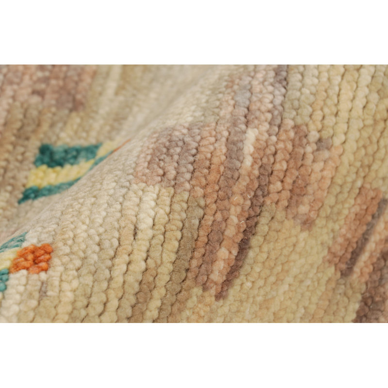 Moroccan Hand Knotted Wool Area Rug, Runner 2'6" x 10'