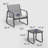 2-Person Outdoor Seating Group with Ergonomic Chairs and Glass Coffee Table for Patio, Poolside, or Garden-662401725