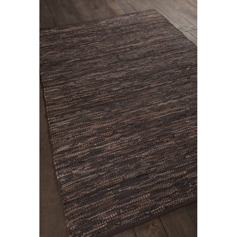 Bardette Faux Leather Indoor Rug, Rectangle 7'9" x 10'6"