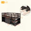 Low Study Loft Bed with Cabinet and Rolling Portable Desk-128966638