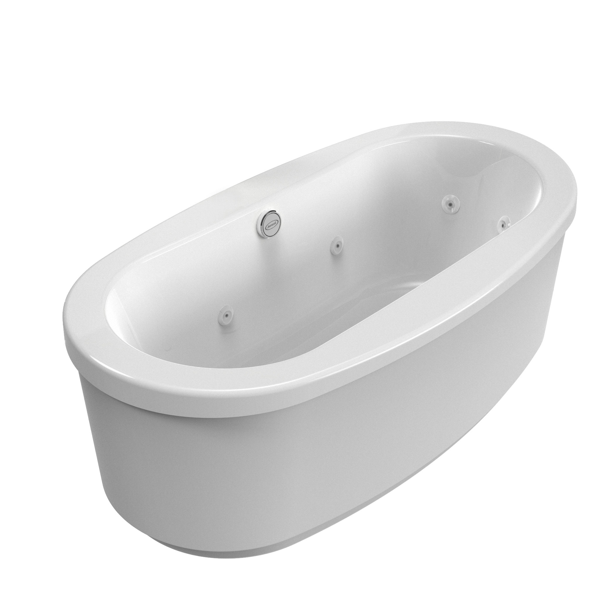 JACUZZI® Inizio™ 65.5" x 35.625" Roll Top Freestanding Whirlpool Tub ...