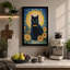 Sacred Cat with Sunflowers Eclectic 1 Piece Wrapped Canvas Wall Art-1659227569-1659227575