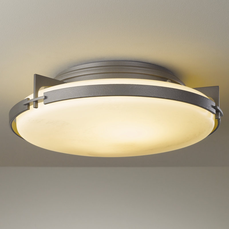 Metra 2 - Light 14.2" Flush Mount, Translucent Dark Smoke