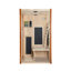 Sauna infrarouge FAR d'intérieur pour 1 personne en cèdre japonais de qualité supérieure avec luminothérapie rouge, haut-parleurs Bluetooth, panneau de commande intelligent et éclairage de chromothérapie