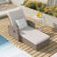 Chaise longue d'extérieur en aluminium Alyeska avec pompe à air, dossier inclinable réglable et coussins Sunbrella / oléfine-1142331922-1201178261