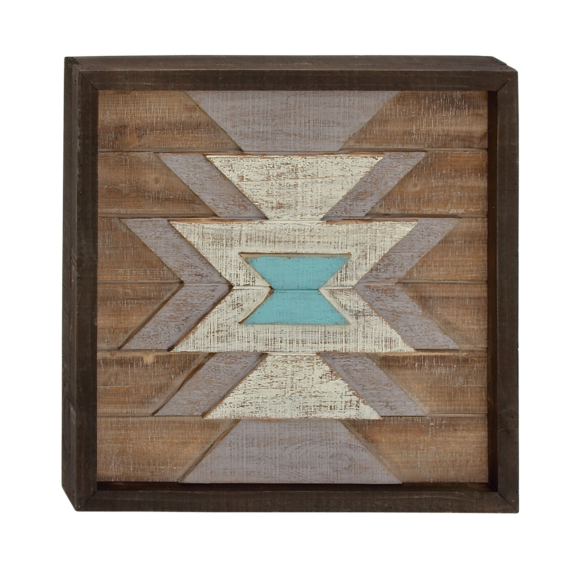 Union Rustic Wood Handmade Southwestern Geometric Brown Wall Decor ...