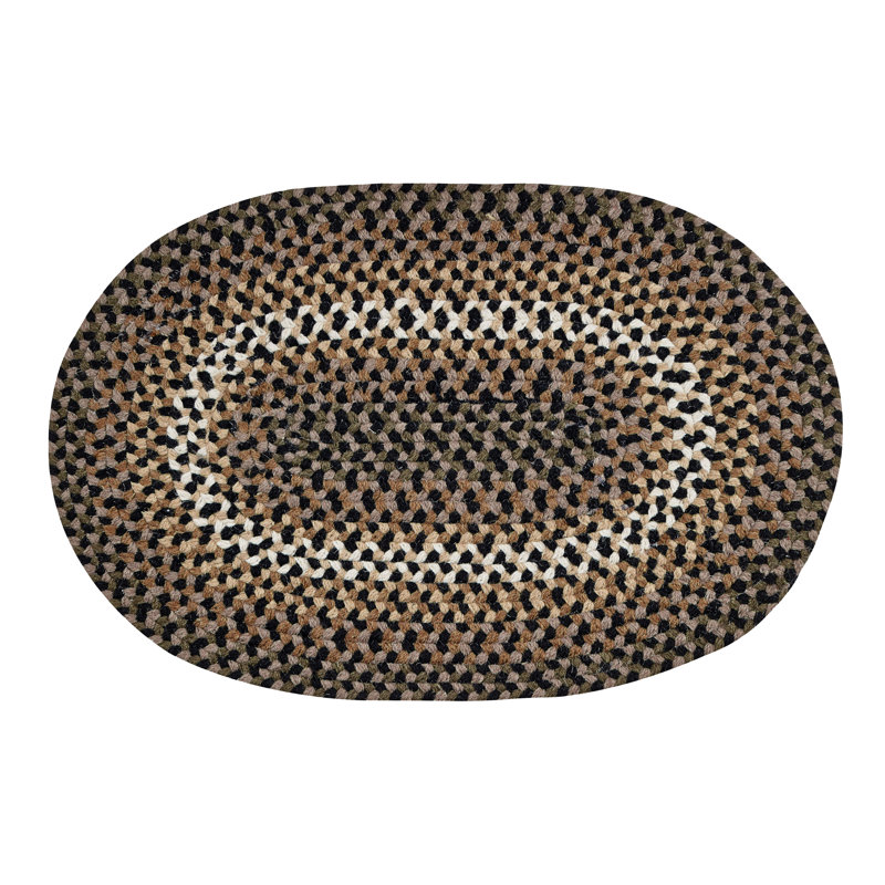 Monnie Wool Striped Indoor Rug, 20" x 30" Oval