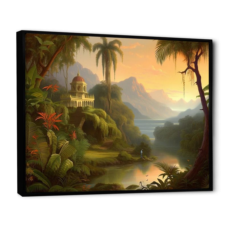 Coastal Mountain View - impression, H 12 po x l 20 po x P 1 po, Cadre flottant noir