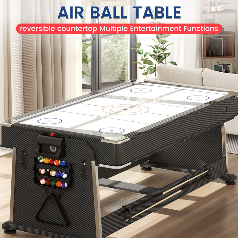 7-Foot 3-In-1 Multi Game Swivel Billiard/Pool Table