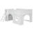 Full Size Wooden Low Loft Bed with Storage Shelves, Slide & Playhouse Door/Window – Kids Bed, White-382690041
