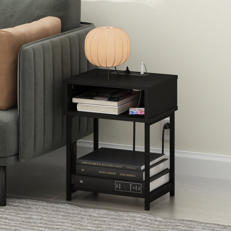 Kaneidra End Table, Americano, Black