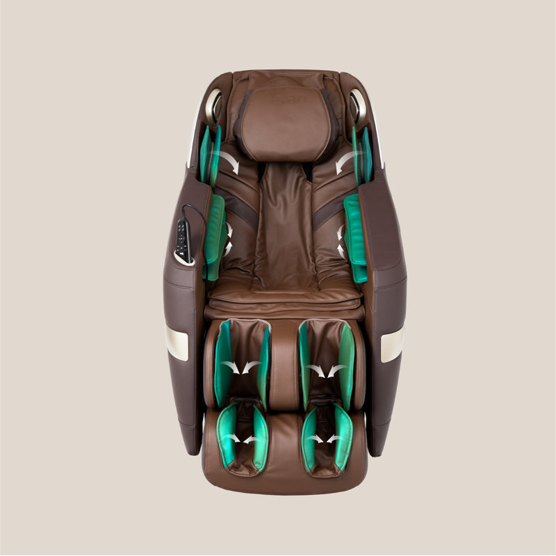 Fauteuil de massage Quantum 3D, Similicuir brun, Brun