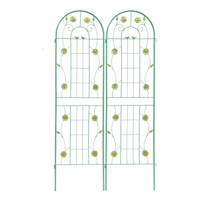 2 Pack Metal Garden Trellis 71" X 19.7" Rustproof Trellis For Climbing Plants Outdoor Flower Support