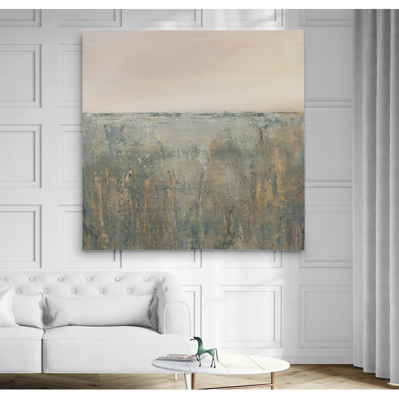 Coucher de soleil dans le marais - reproduction d'art, H 40 po x l 40 po, Toile tendue, Sans cadre