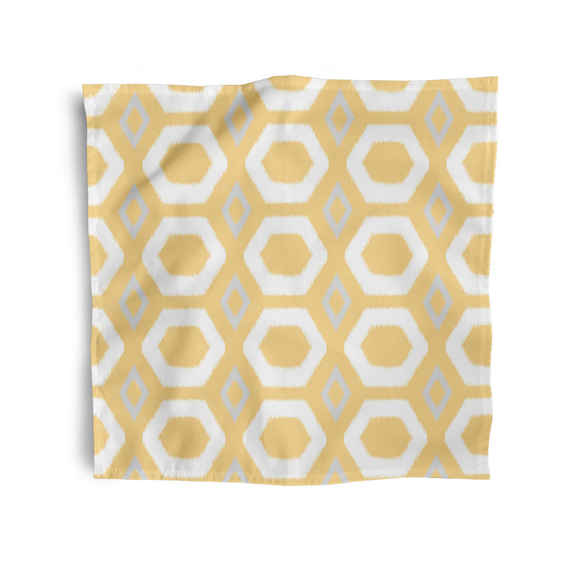 Lilwenn Hexagon Heaven Napkins, Yellow