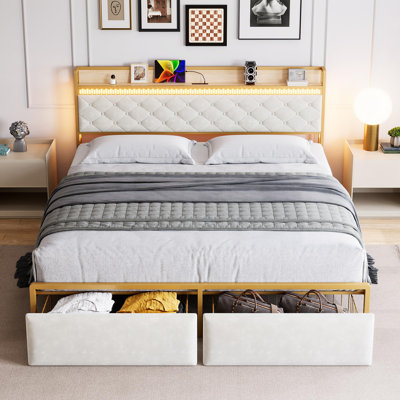 Metal Storage Bed