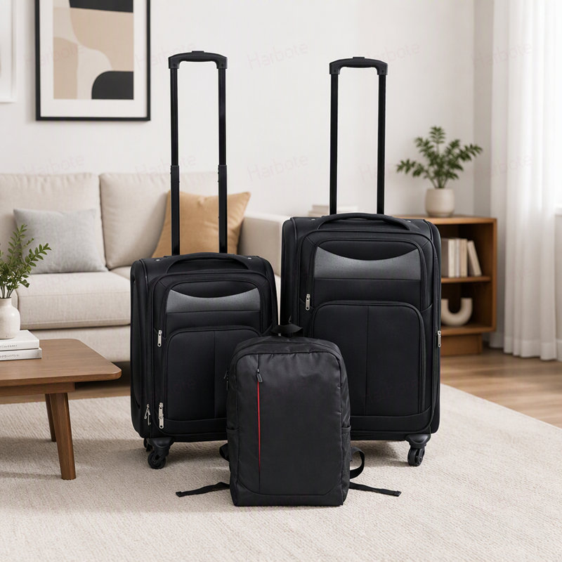 (20+24) Travel case two-piece suitcase set Oxford trolley case without password lock universal wheel + Oxford cloth backpack