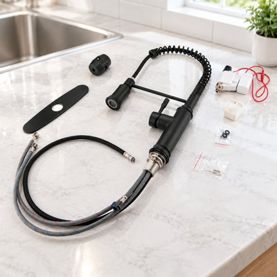 Robinet de cuisine tactile avec douchette extractible, robinet d'évier monocommande en acier inoxydable