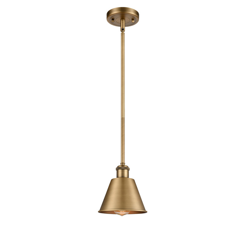 Luminaire suspendu en forme de larme à 1 lumière Farlane, Ampoule non incluse, Laiton brossé, Laiton brossé