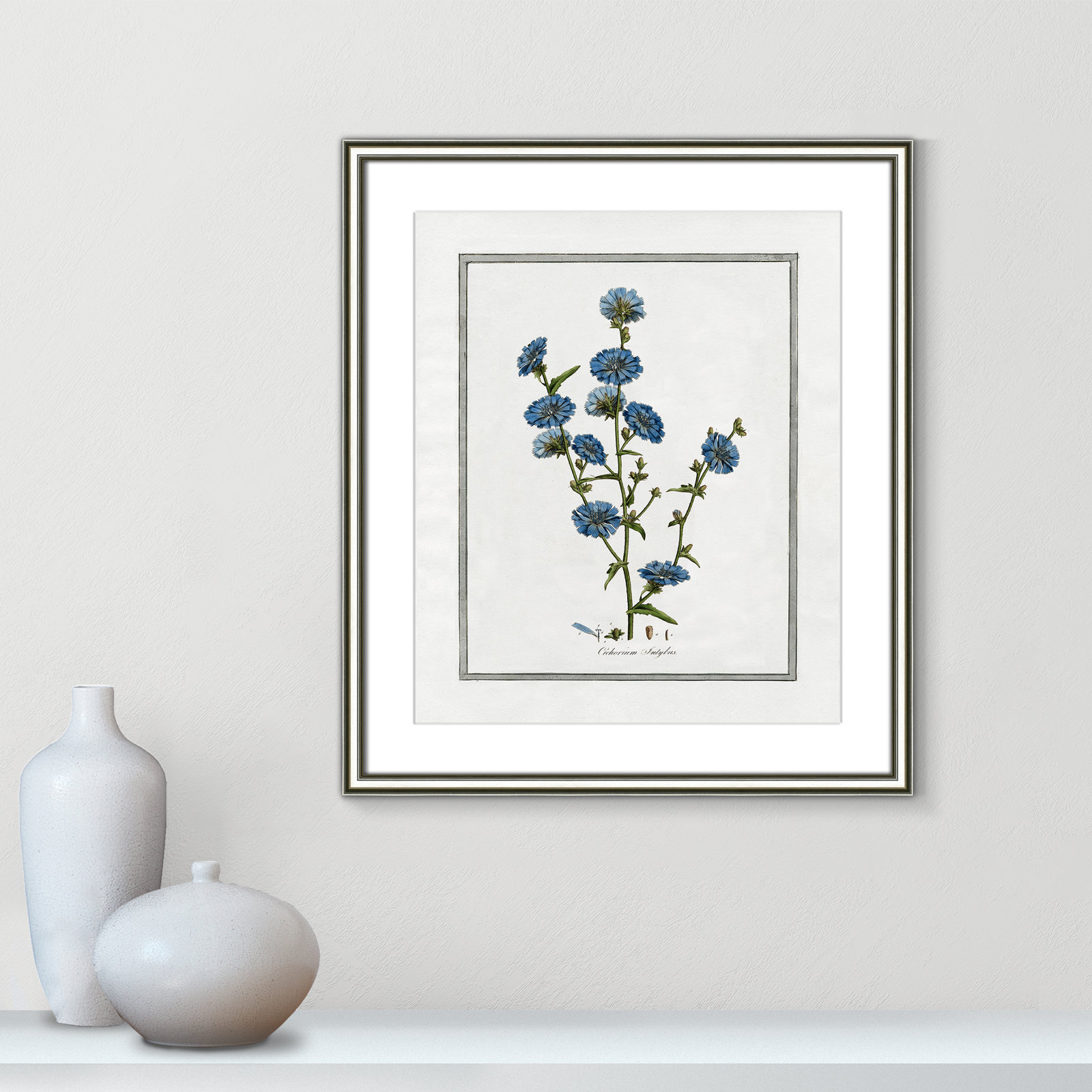 Colombe "Soft Botanical I" Print, 17.25" W x 20.25" H, Silver Framed