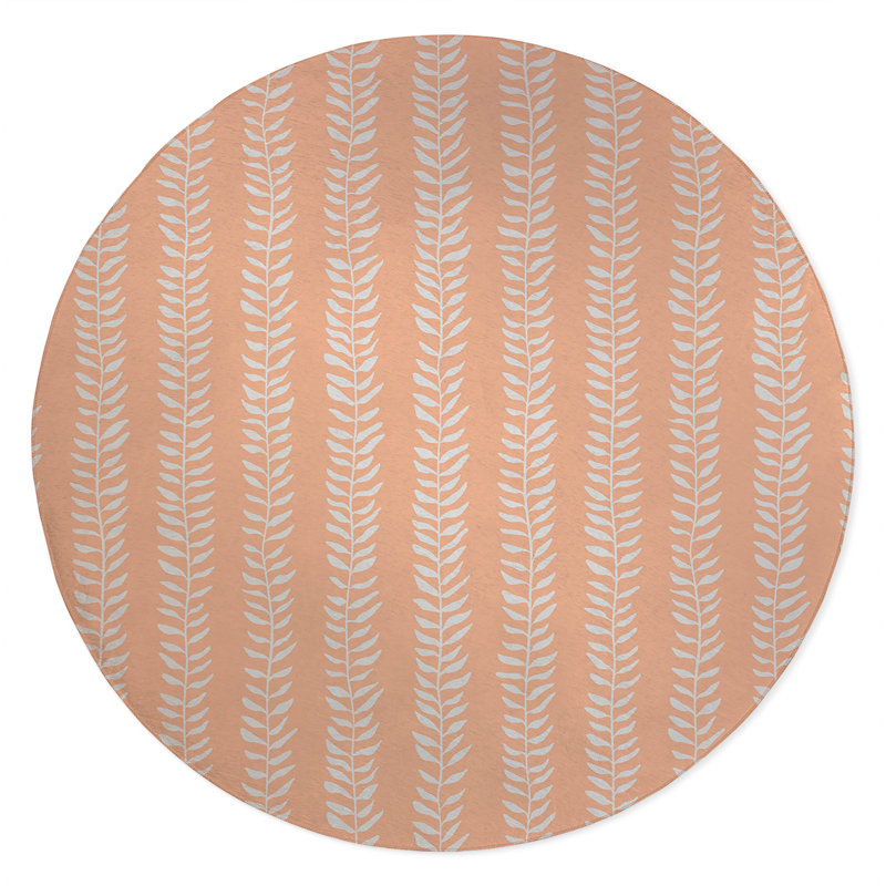 Mystic Ivy Non-Slip Outdoor Rug, Round 5'