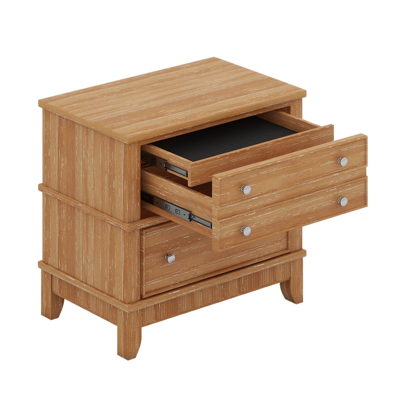 3-Drawer Hazel 3-Drawer Side Table, Set Of Two