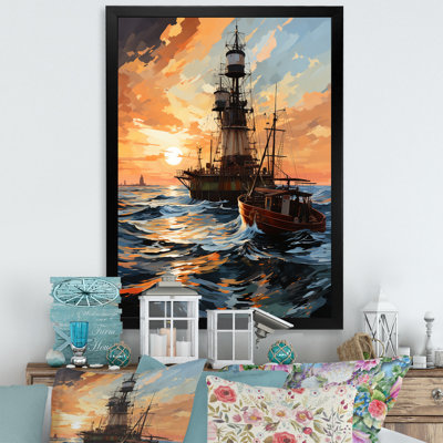 «Red Oil Rigs Resilient Rig III», reproduction sur toile