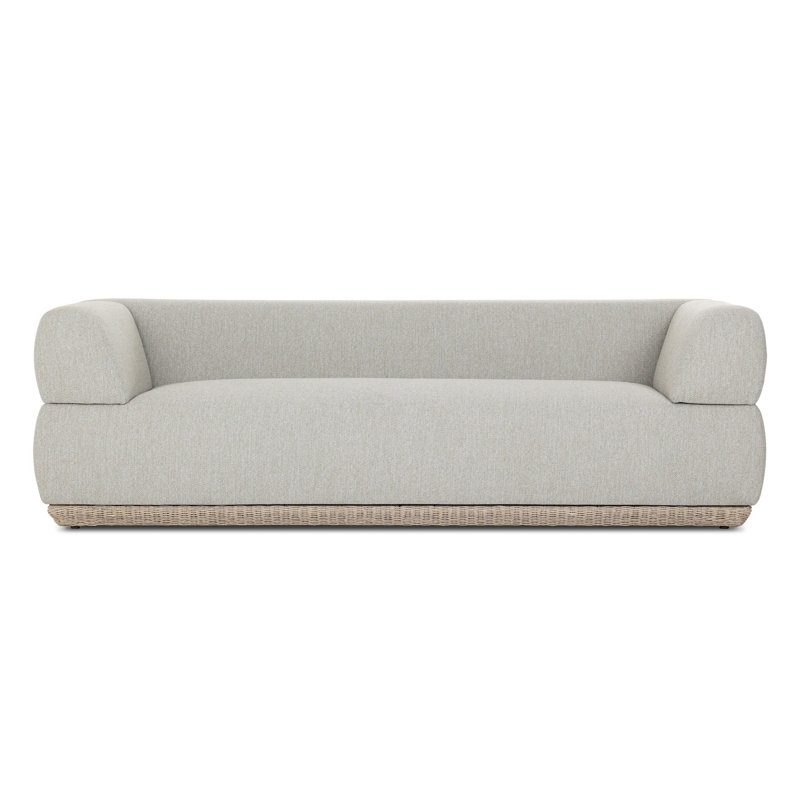 Evander Outdoor Sofa-96"-Ramiro Ecru